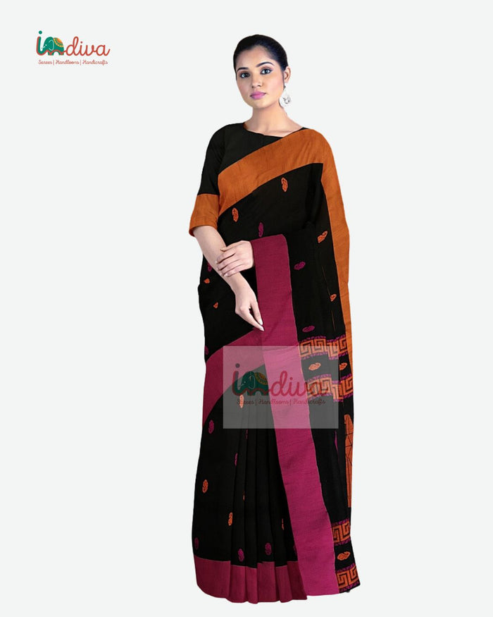 Indiva Assam jamdani cotton saree