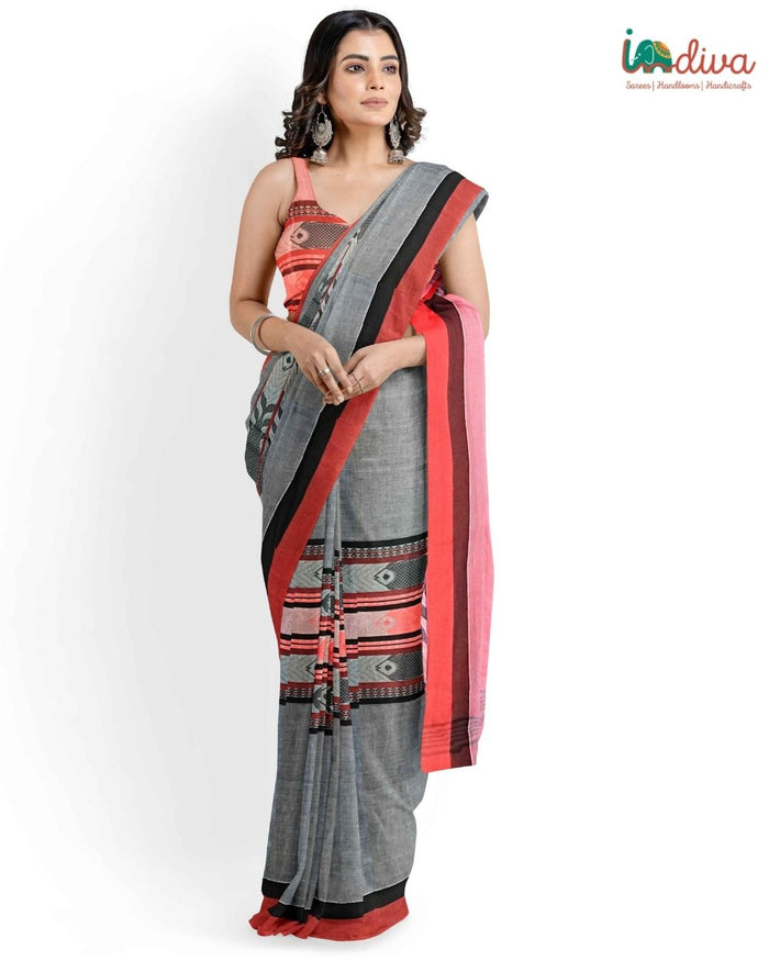 Indiva Madhyamoni Fish Motif Saree