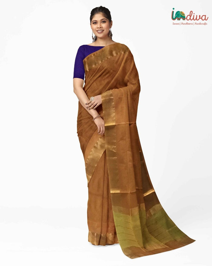 Paturu Yellow Cotton Handloom Saree