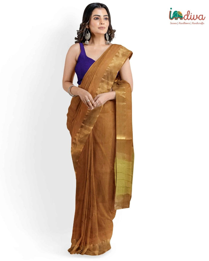 Paturu Yellow Cotton Handloom Saree