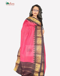 Red Tie & Dye Handloom Sungudi Cotton Saree