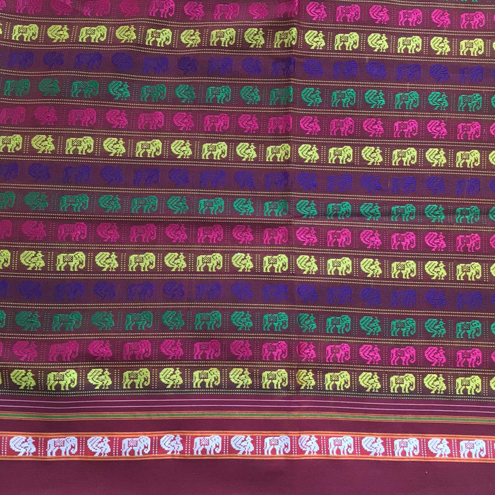 Indiva Khun Maroon Blouse Fabric