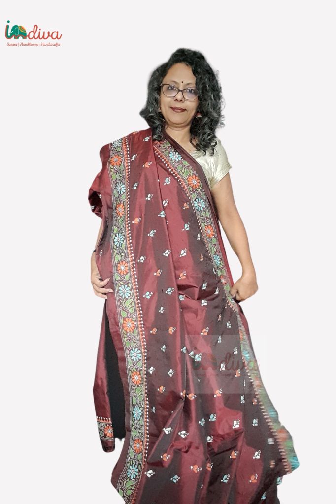 Handloom Art Silk Kantha Saree