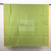 Indiva Yellowish Green Mangalgiri Cotton Saree