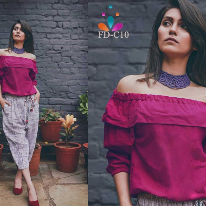 INDIVA_TOP_KNEE_LENGTH_PANT_PINK_WHITE