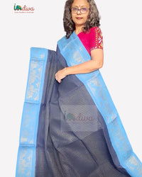 Blue Tie & Dye Sungudi Cotton Saree