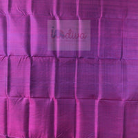 Indiva Handloom Bishnupur Silk Purple & Blue Dual shaded Saree-Flat