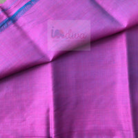 Indiva Handloom Bishnupur Silk Purple & Blue Dual shaded Saree-Folded