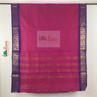 Pink Sungudi Cotton Saree with Zari Checks