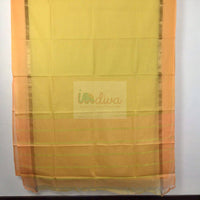 Yellow & Orange Handloom Cotton Mangalgiri Saree-Stand