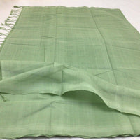 Indiva Cotton Mangalgiri Pista Green Handloom Saree-1a