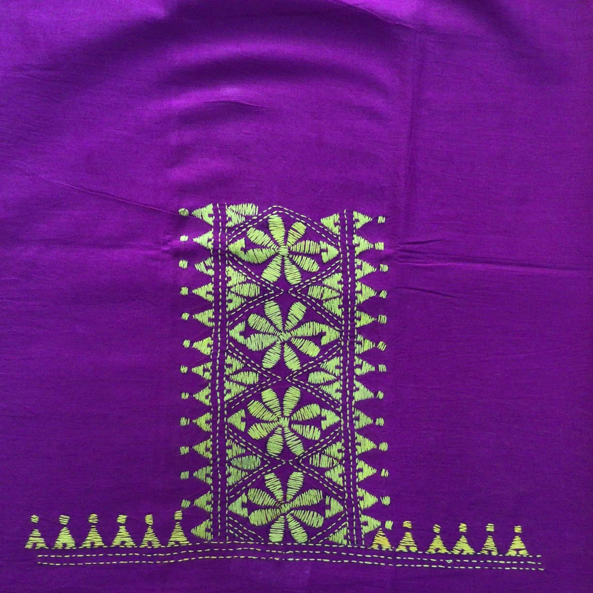Indiva Kantha Embroidered Purple Blouse-1a