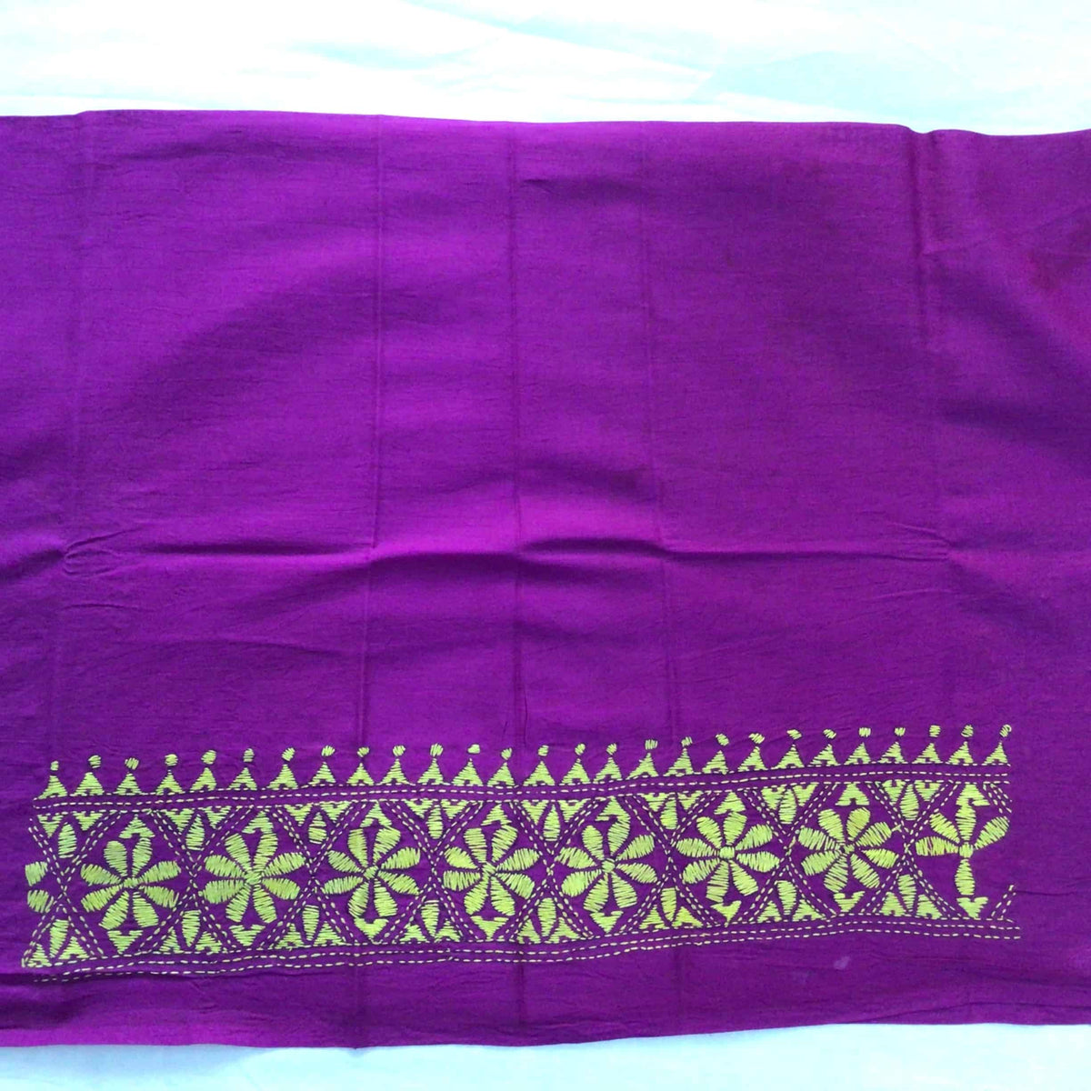 Indiva Kantha Embroidered Purple Blouse-1b